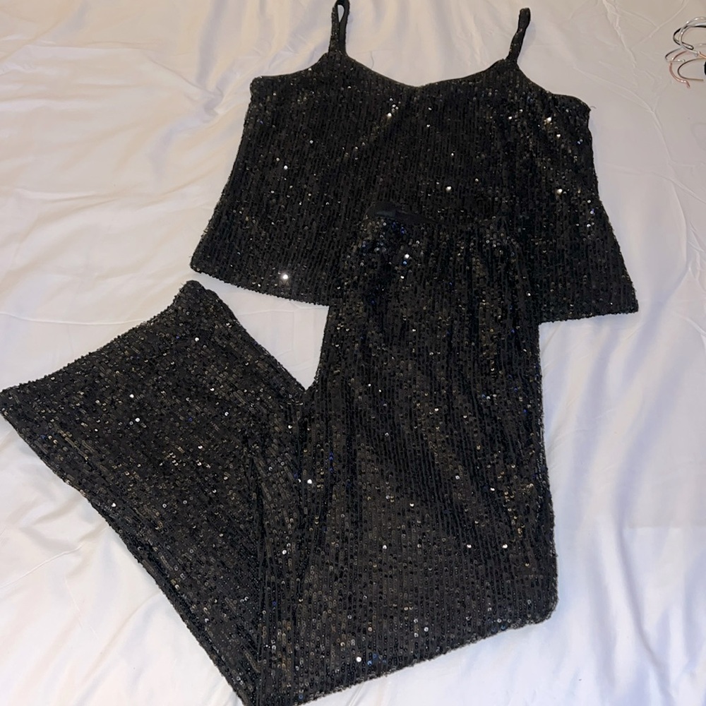 MSK Sequin Formal Pantsuit size PL Sequin Top and Pants Cocktail Gala Formal